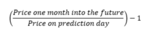 Return calculation formula